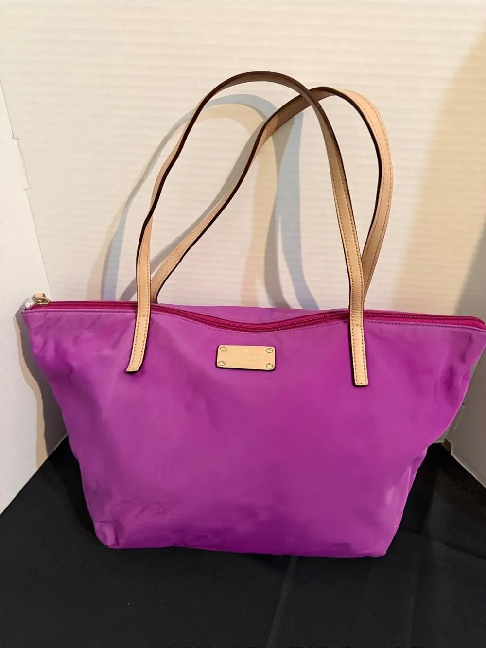 kate spade Kennedy Park Sophie Zipper Tote with Tan Handles